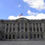 La cour de l'hôtel de ville de Bordeaux, l'ancien palais Rohan
