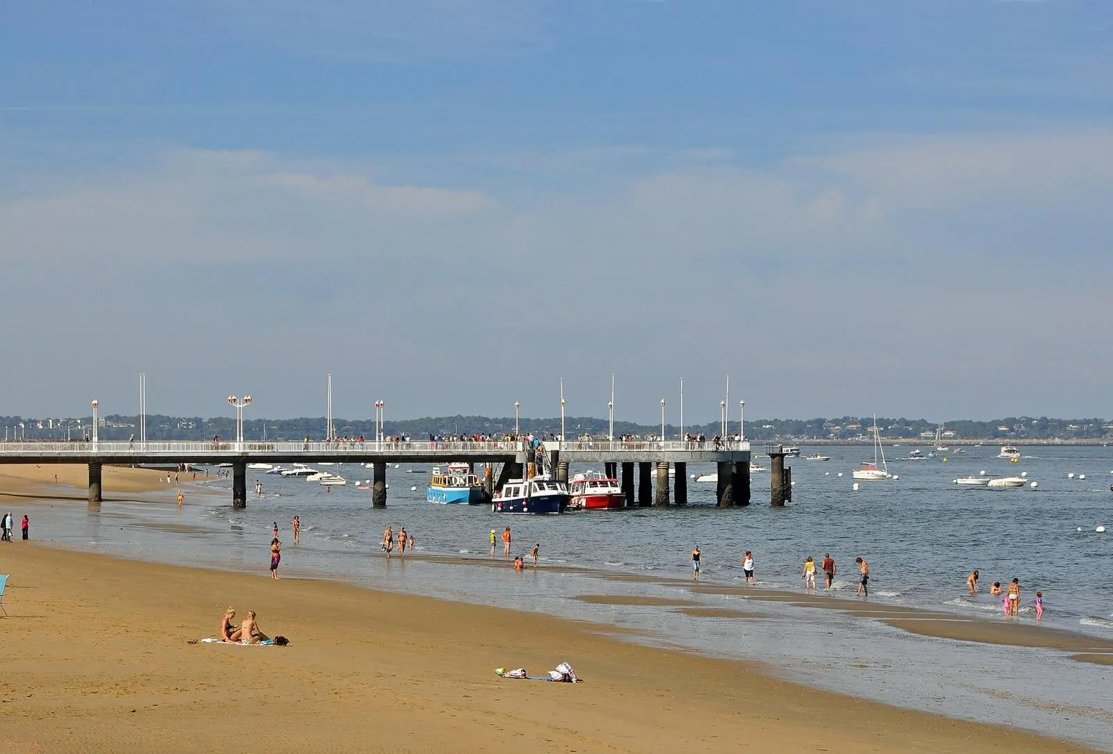 La plage d'Arcachon et la jetée Thiers